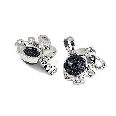 Synthetic Blue Goldstone Pendants G-I374-A-P06-1