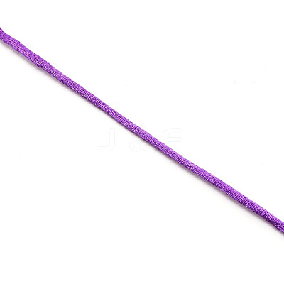 Polyester Satin Rattail Cord OCOR-WH0066-43M-1