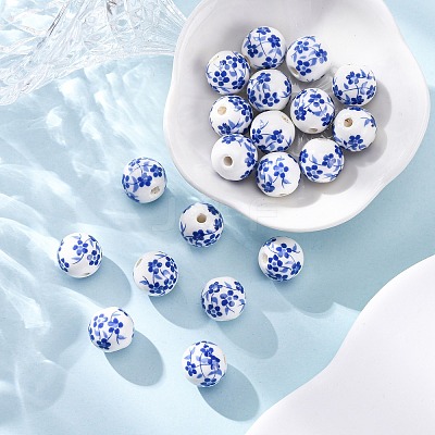 20Pcs Handmade Porcelain Beads PORC-FP0001-03A-1