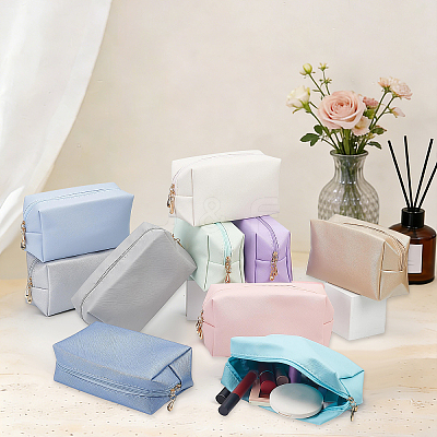 20Pcs 10 Colors Portable PU Leather Makeup Storage Bag AJEW-WA0004-56-1