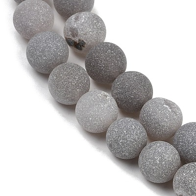 Natural Druzy Agate Beads Strands G-NH0024-A02-10mm-1