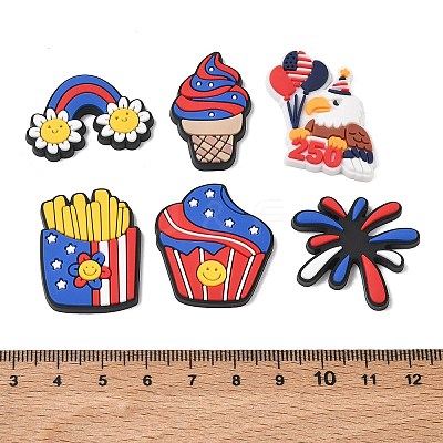 Independence Day PVC Plastic Cabochons PL-CBABCB6-01-1
