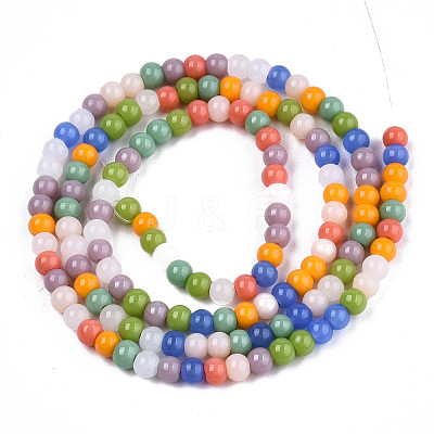 Opaque Glass Beads Strands X-GLAA-T006-10B-1