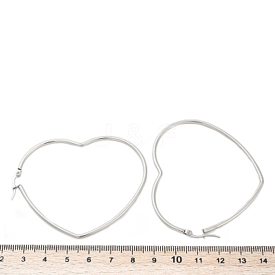 Tarnish Resistant 201 Stainless Steel Hoop Earrings LS-EJEW-A052-09C-1