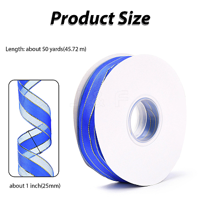 1Roll Solid Color Organza Ribbons ORIB-CY0001-03C-1