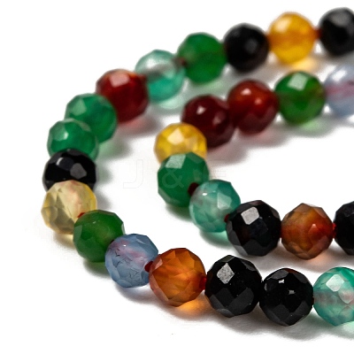Natural Agate Beads Strands X-G-A129-3mm-A06-1