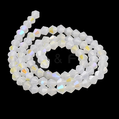 Imitation Jade Electroplate Glass Beads Strands GLAA-F029-J4mm-D06-1