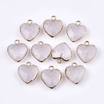Electroplate Natural Quartz Crystal Pendants G-T112-03I-1