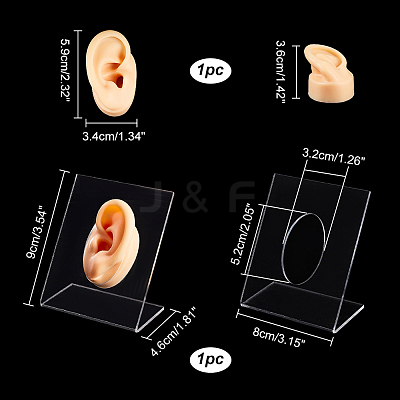 Soft Silicone Left Ear Displays Mould EDIS-WH0021-14B-1