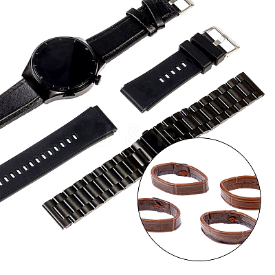 20Pcs Leather Watch Strap Bezel AJEW-FH0005-08B-1