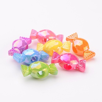 Plating Acrylic Beads PPDL021Y-1