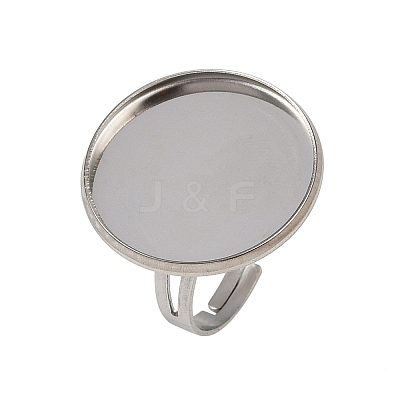 304 Stainless Steel Cuff Ring Components STAS-D372-06P-08-1