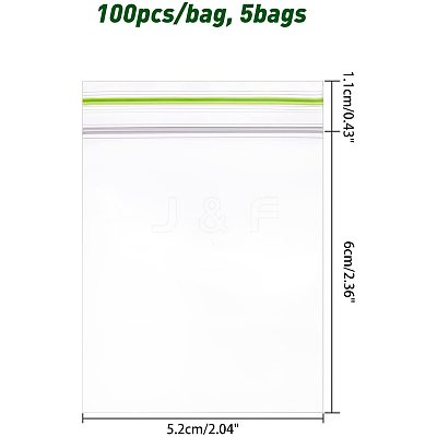 500PCS Plastic Resealable Packaging Bags OPP-OC0001-02-1