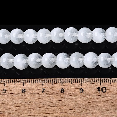 Transparent Glass Imitation Cat Eye Beads Strands GLAA-Q110-01B-01-1