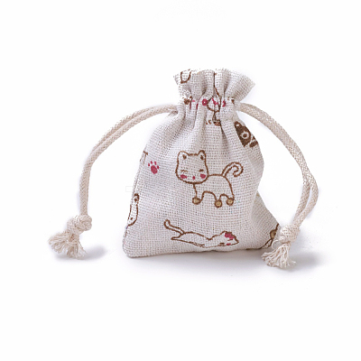 Burlap Kitten Packing Pouches ABAG-I001-7x9-03-1