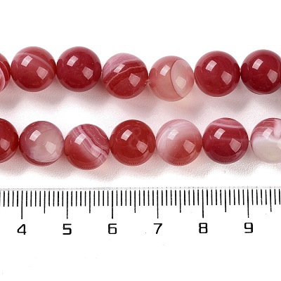 Natural Striped Agate/Banded Agate Beads Strands G-Z060-A01-C15-1