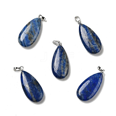 Natural Dyed Lapis Lazuli Pendants G-P474-01P-05-1-1