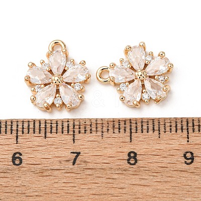 Brass Micro Pave Cubic Zirconia Pendants ZIRC-L105-06G-C04-1