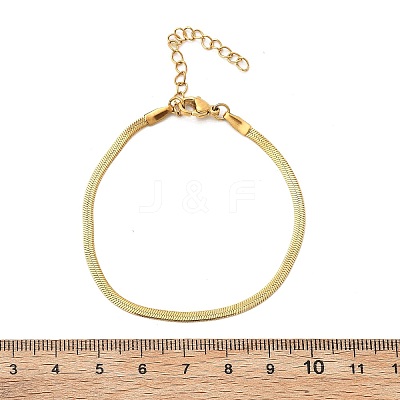 304 Stainless Steel Herringbone Chains Bracelet for Men Women LS-BJEW-D450-01G-03-1