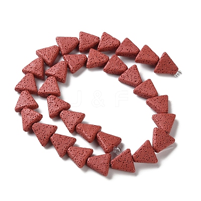 Triangle Dyed Natural Lava Rock Beads Strands G-O126-04A-12-1