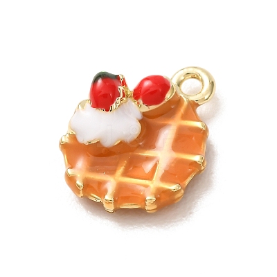 Brass Enamel Pendants KK-CBA260B-14A-G-1