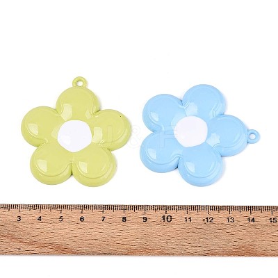 Spray Painted Alloy and Enamel Big Pendants PALLOY-T092-80M-1