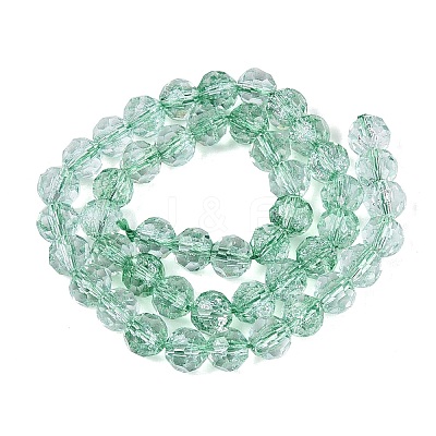 Crackle Transparent Glass Beads Strands GLAA-N068-06A-10-1