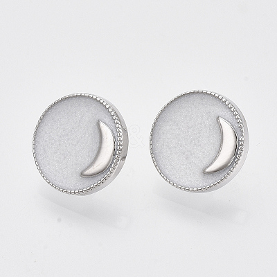 Brass Stud Earring Findings KK-N216-37P-03-NF-1
