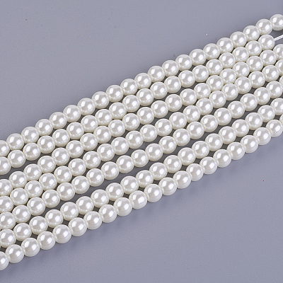 Eco-Friendly Dyed Glass Pearl Bead Strands X-HY-A008-6mm-RB002-1