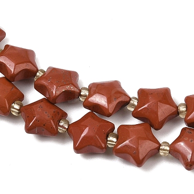 Natural Red Jasper Beads Strands G-Z080-A18-10mm-1