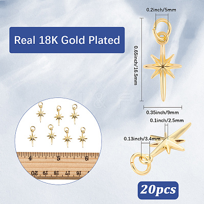20Pcs Brass Pendants KK-SC0006-72G-1