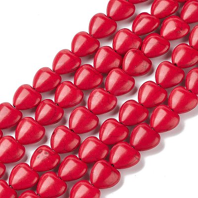 Heart Synthetic Turquoise Beads Strands X-TURQ-I019-12mm-01-1