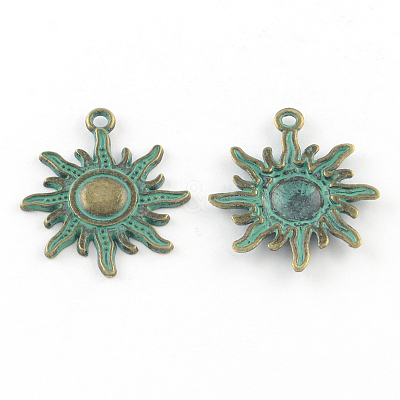 Zinc Alloy Solar Eclipse Pendants PALLOY-R065-037-FF-1