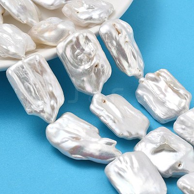 Natural Baroque Keshi Pearl Beads Strands PEAR-P064-01G-06A-1