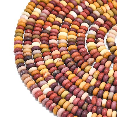 Natural Mookaite Beads Strands G-P575-A11-4x2mm-1