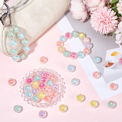 100Pcs Transparent Acrylic Beads TACR-SC0002-70-1