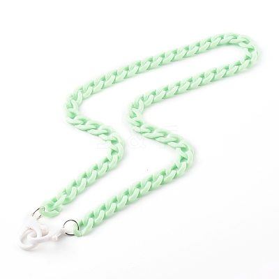 Personalized Acrylic Curb Chain Necklaces NJEW-JN03515-01-1