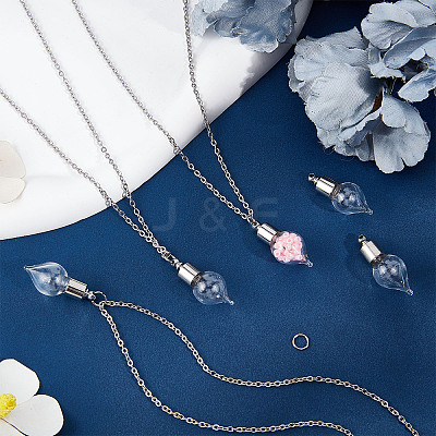 DIY Perfume Bottle Necklace Making Kit DIY-SC0020-71-1