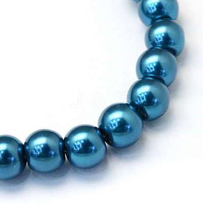 Baking Paint Glass Pearl Round Bead Strands HY-Q003-10mm-06-1