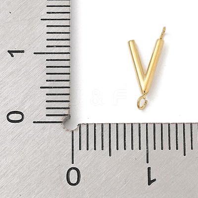 304 Stainless Steel Letter Connector Charms LS-STAS-M108-01G-22-1