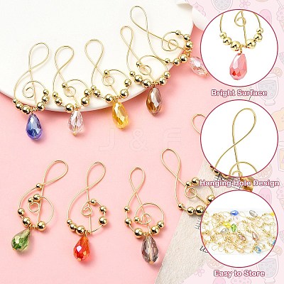 20Pcs 10 Colors Copper Wire Pendants PALLOY-CJ00142-1