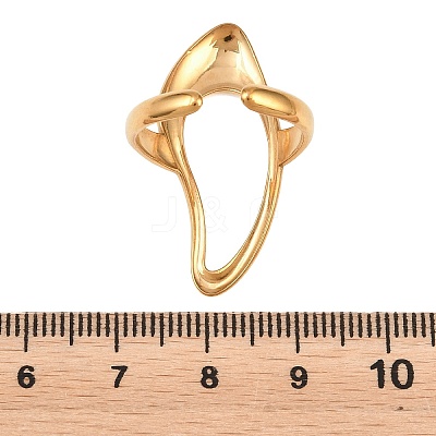 Irregular 304 Stainless Steel Cuff Open Rings RJEW-E300-01G-1
