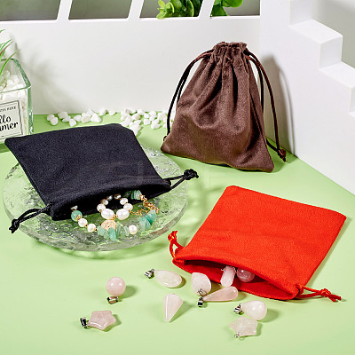 10Pcs Velvet Jewelry Drawstring Storage Pouches ABAG-TA0001-31B-1
