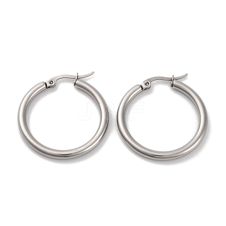 Non-Tarnish Ring 304 Stainless Steel Hoop Earrings for Women Men EJEW-B049-01C-P-1