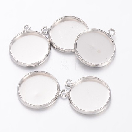 Brass Blank Pendant Cabochon Settings X-KK-B534-N-1
