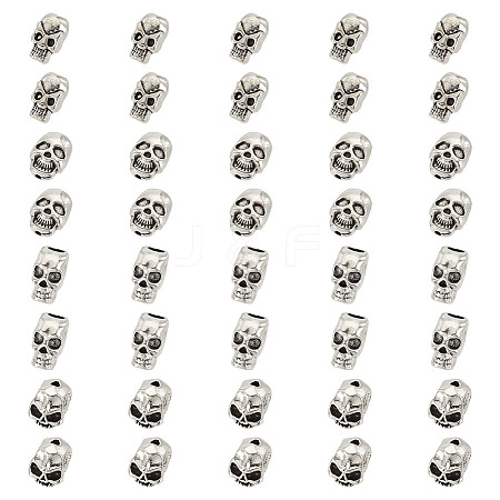40Pcs 4 Styles Halloween Theme Tibetan Style Alloy Beads FIND-HY0003-85-1