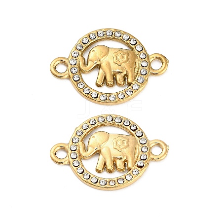 304 Stainless Steel Crystal Rhinestone Connector Charms STAS-U047-19G-1
