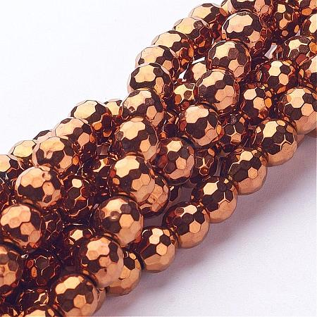 Non-magnetic Synthetic Hematite Beads Strands G-G092-2mm-1