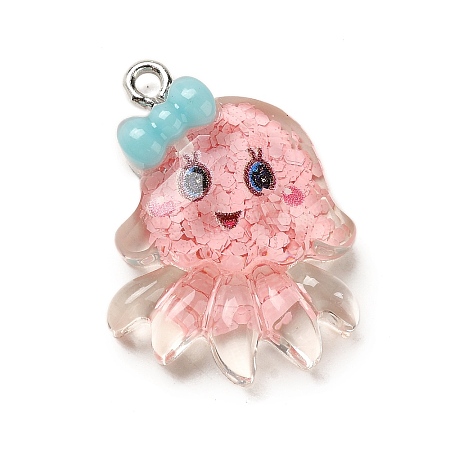 Marine Animal Series Resin Pendants RESI-Q012-01F-04-1