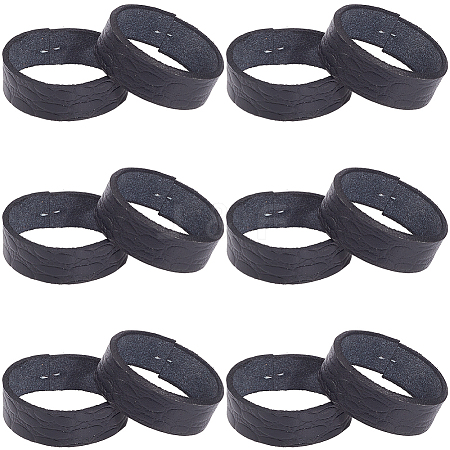 4 Sets Cowhide Belt Loop Keepers & Iron Findings FIND-GF0007-61B-02-1